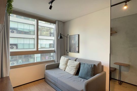 Sala de apartamento para alugar com 1 quarto, 32m² em Pinheiros, São Paulo
