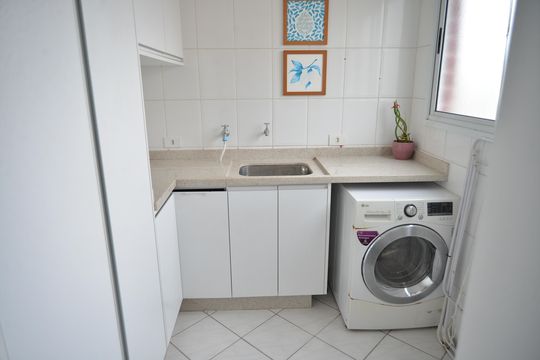 Área de Serviço de apartamento à venda com 3 quartos, 141m² em Campestre, Santo André
