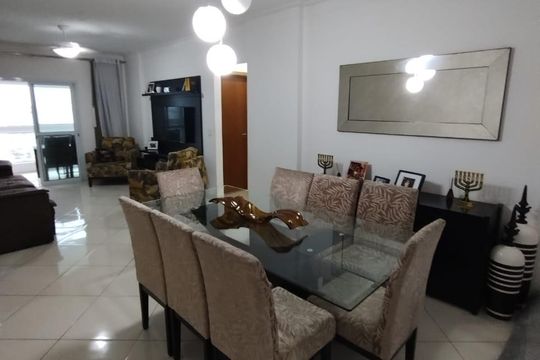 Sala de apartamento para alugar com 3 quartos, 130m² em Cidade Ocian, Praia Grande
