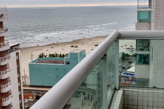 Varanda de apartamento para alugar com 3 quartos, 130m² em Cidade Ocian, Praia Grande