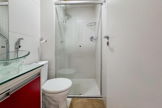 Banheiro Social de apartamento à venda com 1 quarto, 30m² em Sé, São Paulo