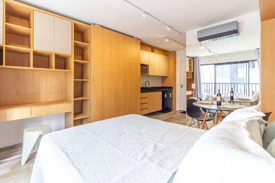 Studio de kitnet/studio para alugar com 1 quarto, 25m² em Pinheiros, São Paulo