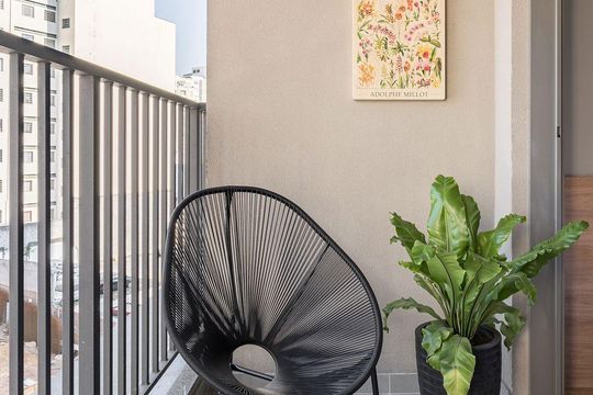 Varanda de apartamento para alugar com 1 quarto, 23m² em Barra Funda, São Paulo