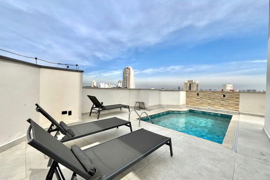 Área comum - Piscina de apartamento para alugar com 1 quarto, 39m² em Campo Belo, São Paulo