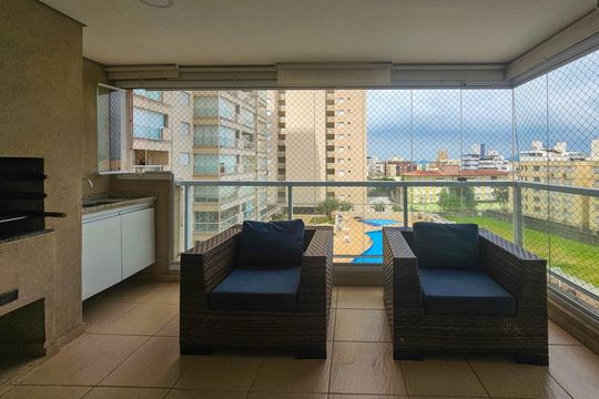 Varanda da Sala de apartamento para alugar com 2 quartos, 67m² em Parque Enseada, Guarujá