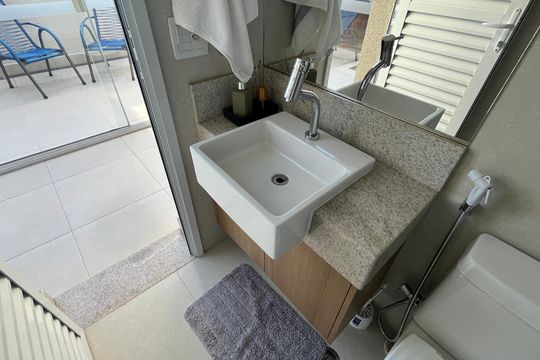 Área Gourmet Banheiro de apartamento à venda com 3 quartos, 136m² em Vila Joao Jorge, Campinas