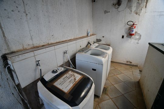 Área comum - Lavanderia de kitnet/studio para alugar com 1 quarto, 17m² em Cidade Universitária, Campinas