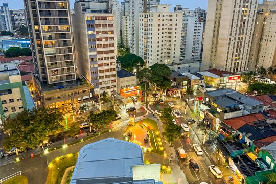 Vista do Rooftop de apartamento à venda com 1 quarto, 72m² em Vila Mariana, São Paulo