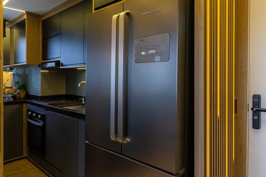 Cozinha e Área de Serviço de apartamento à venda com 2 quartos, 35m² em Chácara Califórnia, São Paulo
