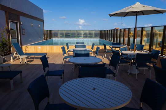 Área comum - Piscina de kitnet/studio para alugar com 1 quarto, 21m² em Jardim Armação, Salvador