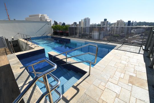 Área comum - Piscina de apartamento para alugar com 1 quarto, 40m² em Cambuí, Campinas