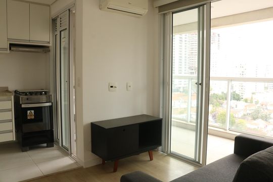 Sala de apartamento para alugar com 1 quarto, 35m² em Perdizes, São Paulo