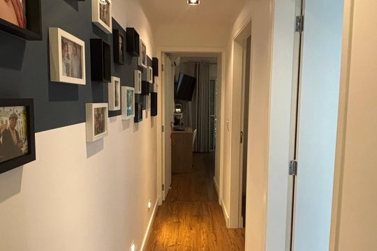 Corredor de apartamento à venda com 2 quartos, 70m² em Jardim Bela Vista, Santo André