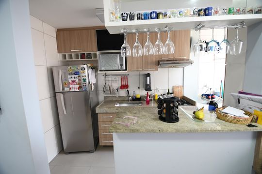 Cozinha de apartamento à venda com 2 quartos, 47m² em Jardim Nova Europa, Campinas