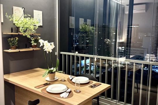 Cozinha de kitnet/studio para alugar com 1 quarto, 30m² em Perdizes, São Paulo