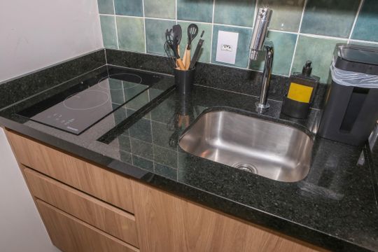 Cozinha de kitnet/studio à venda com 1 quarto, 30m² em Perdizes, São Paulo
