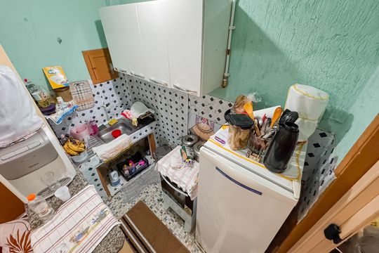Cozinha de kitnet/studio à venda com 1 quarto, 22m² em Sé, São Paulo