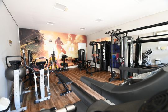 Área comum - Academia de casa de condomínio à venda com 3 quartos, 380m² em Fazenda Santa Cândida, Campinas