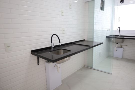 Cozinha de apartamento à venda com 3 quartos, 92m² em Campininha, São Paulo