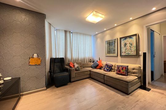Sala de apartamento para alugar com 3 quartos, 150m² em Grajaú, Belo Horizonte