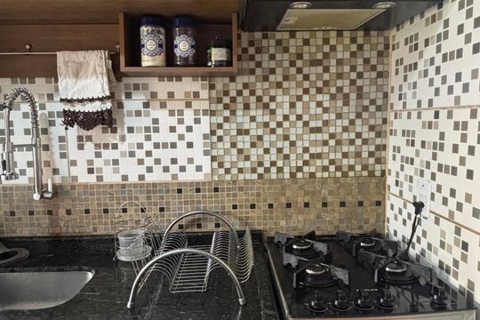 Cozinha de apartamento à venda com 2 quartos, 55m² em Jardim Alvorada, Santo André