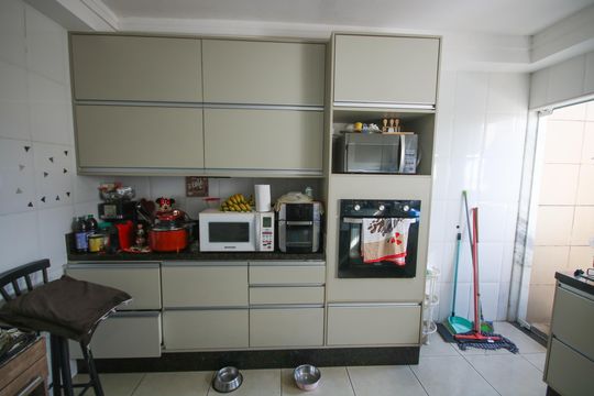 Cozinha de casa de condomínio para alugar com 2 quartos, 149m² em Nova Mirim, Praia Grande