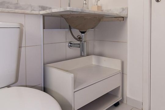 Banheiro de kitnet/studio à venda com 1 quarto, 25m² em Consolação, São Paulo