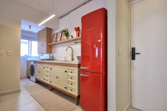 Cozinha de apartamento para alugar com 2 quartos, 65m² em Jardim Ampliacao, São Paulo
