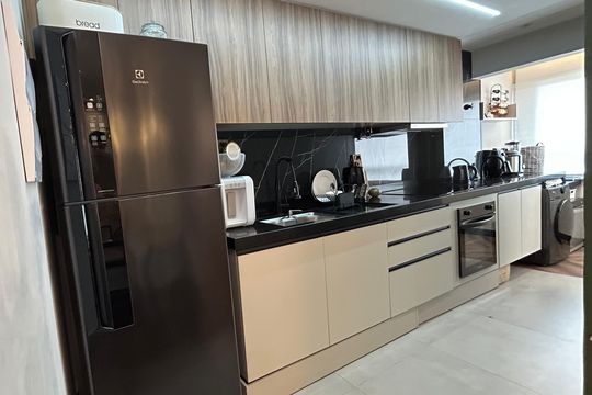 Cozinha  de apartamento à venda com 1 quarto, 40m² em Jardim Ampliacao, São Paulo