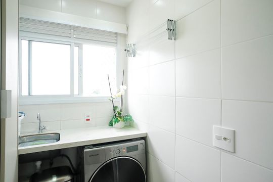 Área de serviço de apartamento para alugar com 2 quartos, 69m² em Cerâmica, São Caetano do Sul