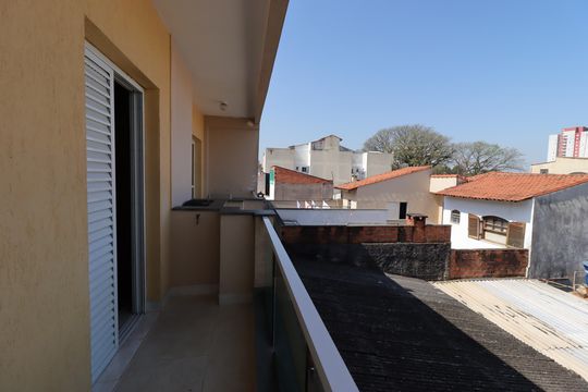 Varanda do Quarto 1 de apartamento à venda com 3 quartos, 90m² em Parque Industriario, Santo André