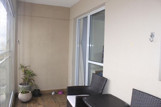 Varanda da Sala de apartamento à venda com 3 quartos, 76m² em Vila Rosalia, Guarulhos