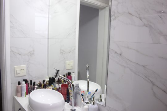 Banheiro da Suíte 3 de apartamento à venda com 3 quartos, 76m² em Vila Rosalia, Guarulhos