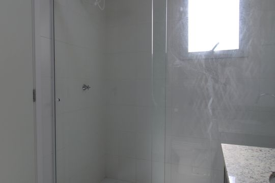 Banheiro da Suíte de kitnet/studio para alugar com 1 quarto, 26m² em Vila Olímpia, São Paulo