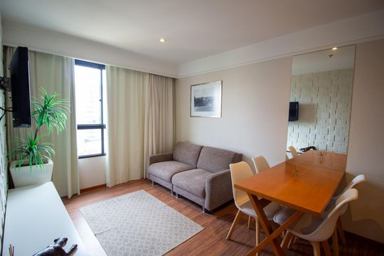 Sala de apartamento para alugar com 1 quarto, 37m² em Parque Campolim, Votorantim
