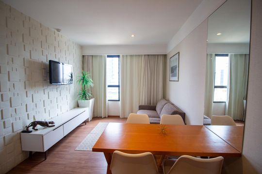 Sala de apartamento para alugar com 1 quarto, 37m² em Parque Campolim, Votorantim