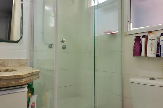 Banheiro da Suíte de apartamento à venda com 3 quartos, 68m² em Nova Petrópolis, São Bernardo do Campo