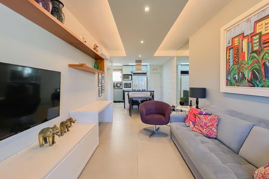 Sala de apartamento para alugar com 1 quarto, 61m² em Ipanema, Rio de Janeiro