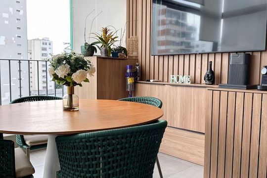 Varanda de apartamento à venda com 1 quarto, 72m² em Jardins, São Paulo