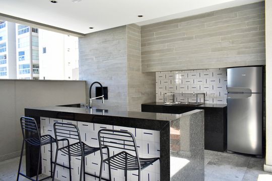 Área comum - Churrasqueira 2 de kitnet/studio à venda com 0 quarto, 25m² em Vila Clementino, São Paulo