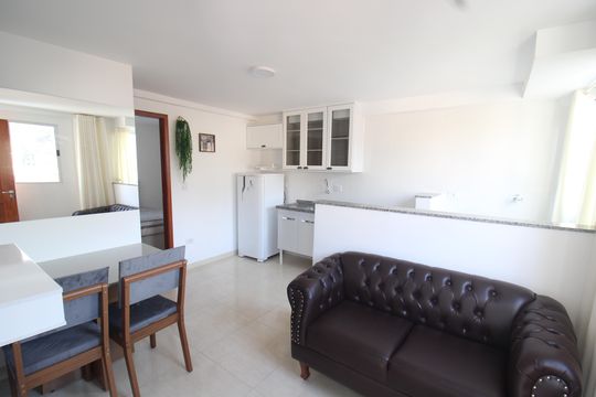Sala/Cozinha de apartamento para alugar com 1 quarto, 27m² em Vila Nivi, São Paulo