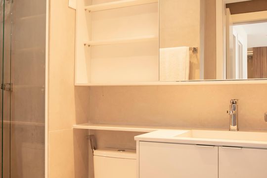 Banheiro da Suíte de apartamento à venda com 2 quartos, 88m² em Vila Clementino, São Paulo