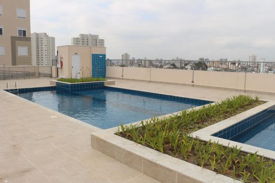 Área comum - Piscina de apartamento para alugar com 2 quartos, 42m² em Vila Palmares, São Caetano do Sul