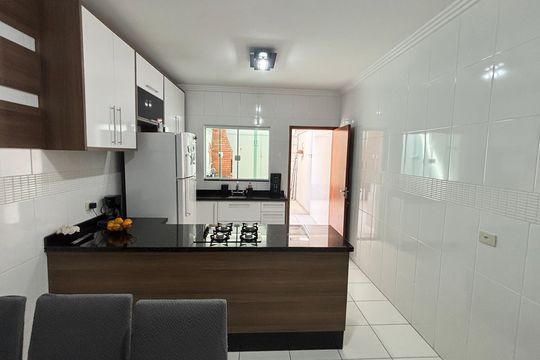 Cozinha de casa à venda com 3 quartos, 134m² em Vila Pires, Santo André