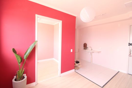 Sala de apartamento à venda com 2 quartos, 34m² em Veleiros, São Paulo