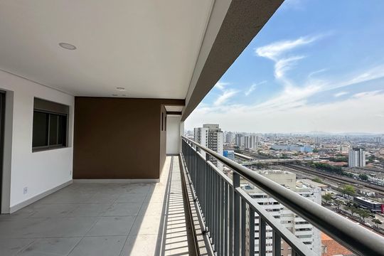 varanda de apartamento à venda com 3 quartos, 125m² em Quarta Parada, São Paulo