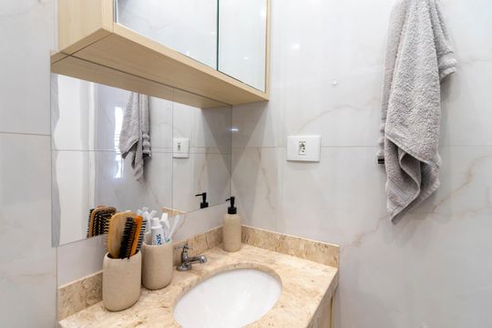 Banheiro de apartamento à venda com 1 quarto, 25m² em Santana, São Paulo
