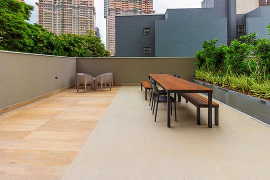 Área comum de kitnet/studio à venda com 1 quarto, 26m² em Jardim das Acacias, São Paulo