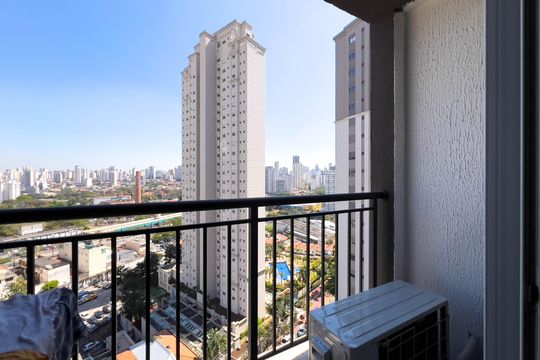 Varanda da Sala de apartamento à venda com 1 quarto, 32m² em Vila São José, São Paulo