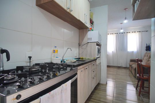 Cozinha de apartamento para alugar com 2 quartos, 42m² em Santo Afonso, Novo Hamburgo